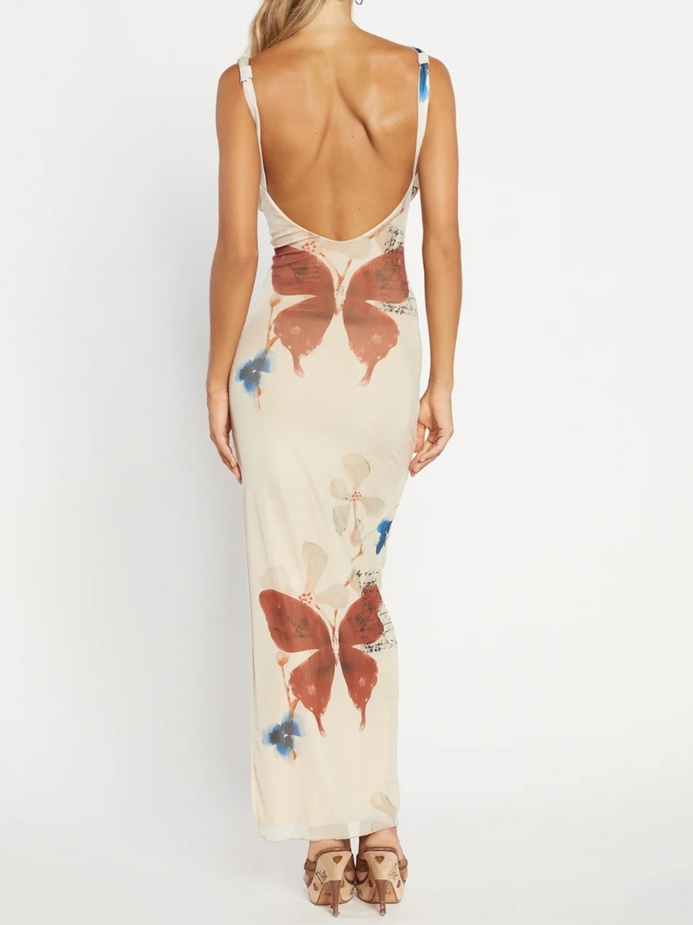 Tiger Mist Floral Butterfly Maxi Dress - Picture 3 of 3